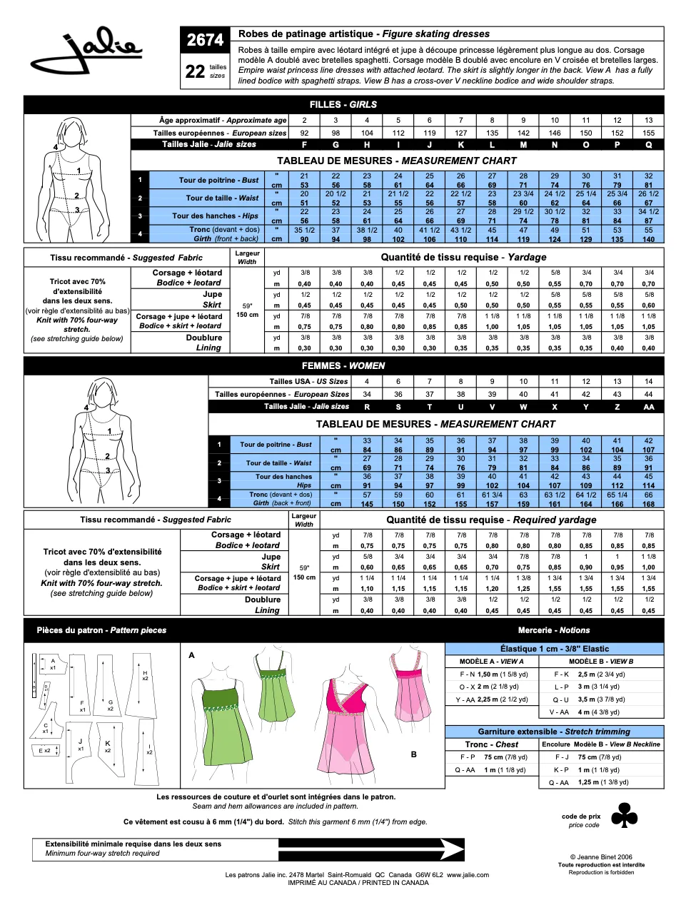 2674 // Empire-Waist Skating and Dance Dress