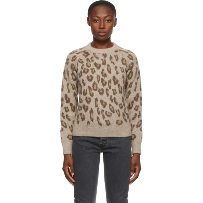A.P.C. Brown Leopard Esther Sweater