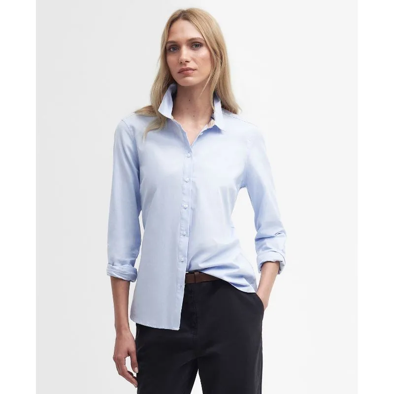 Barbour Derwent Ladies Shirt - Pale Blue/Primrose Hessian