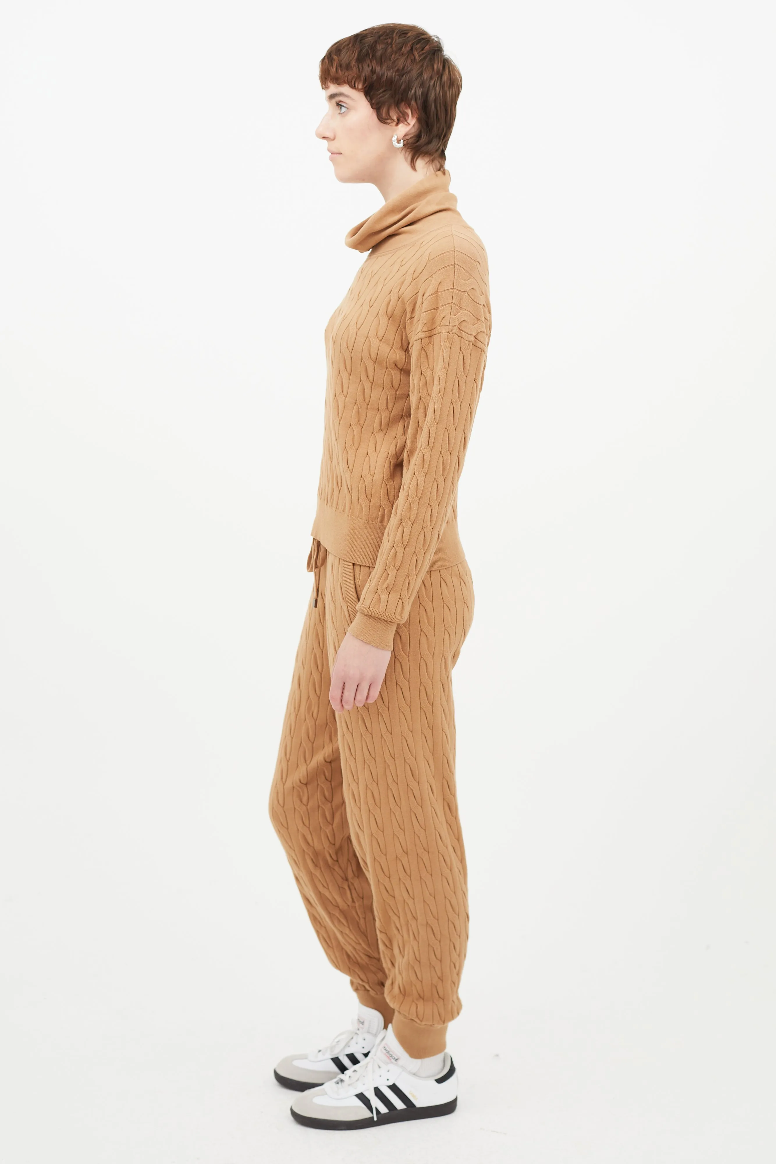 Brown Cableknit Sweater