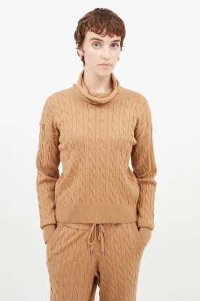 Brown Cableknit Sweater