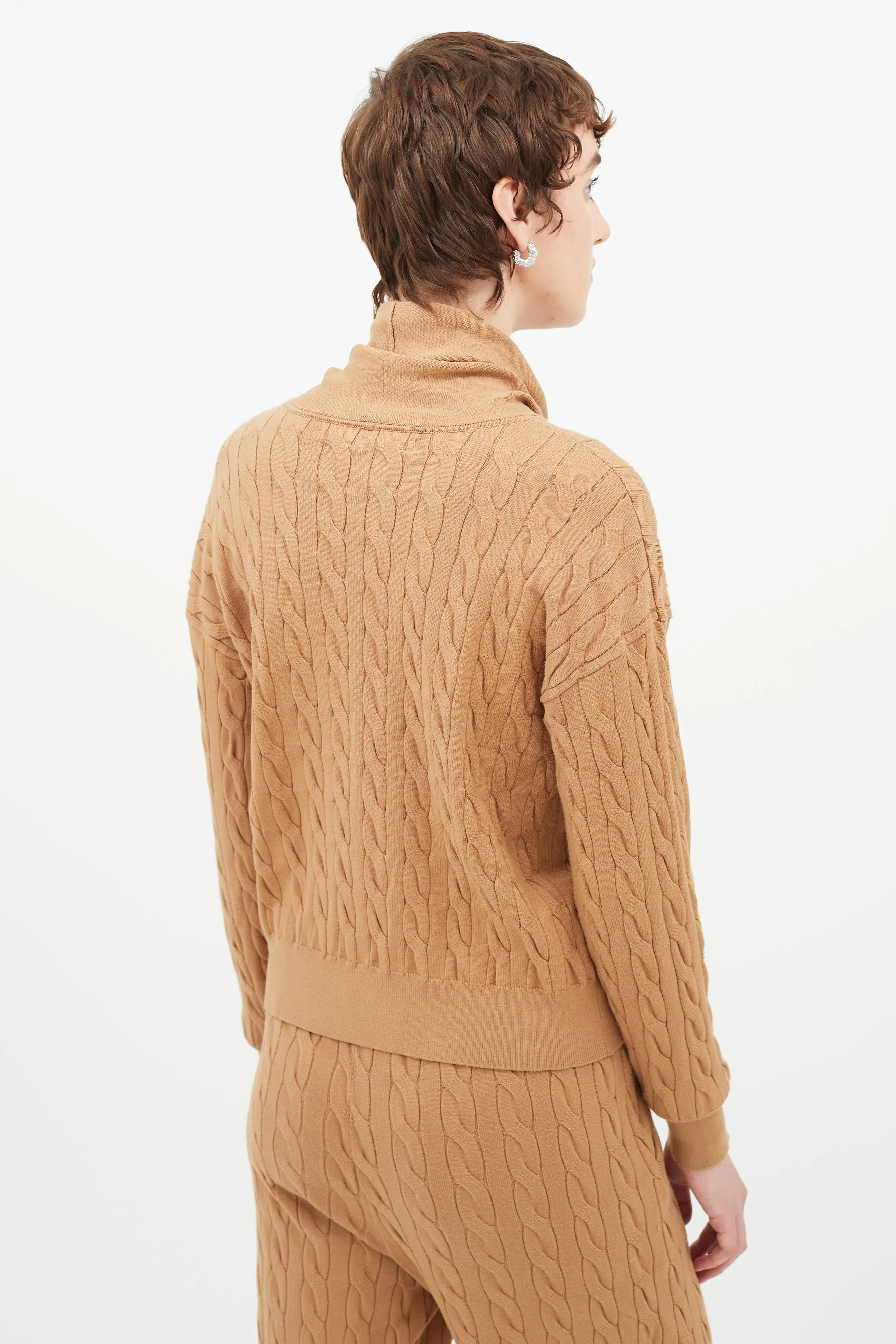 Brown Cableknit Sweater