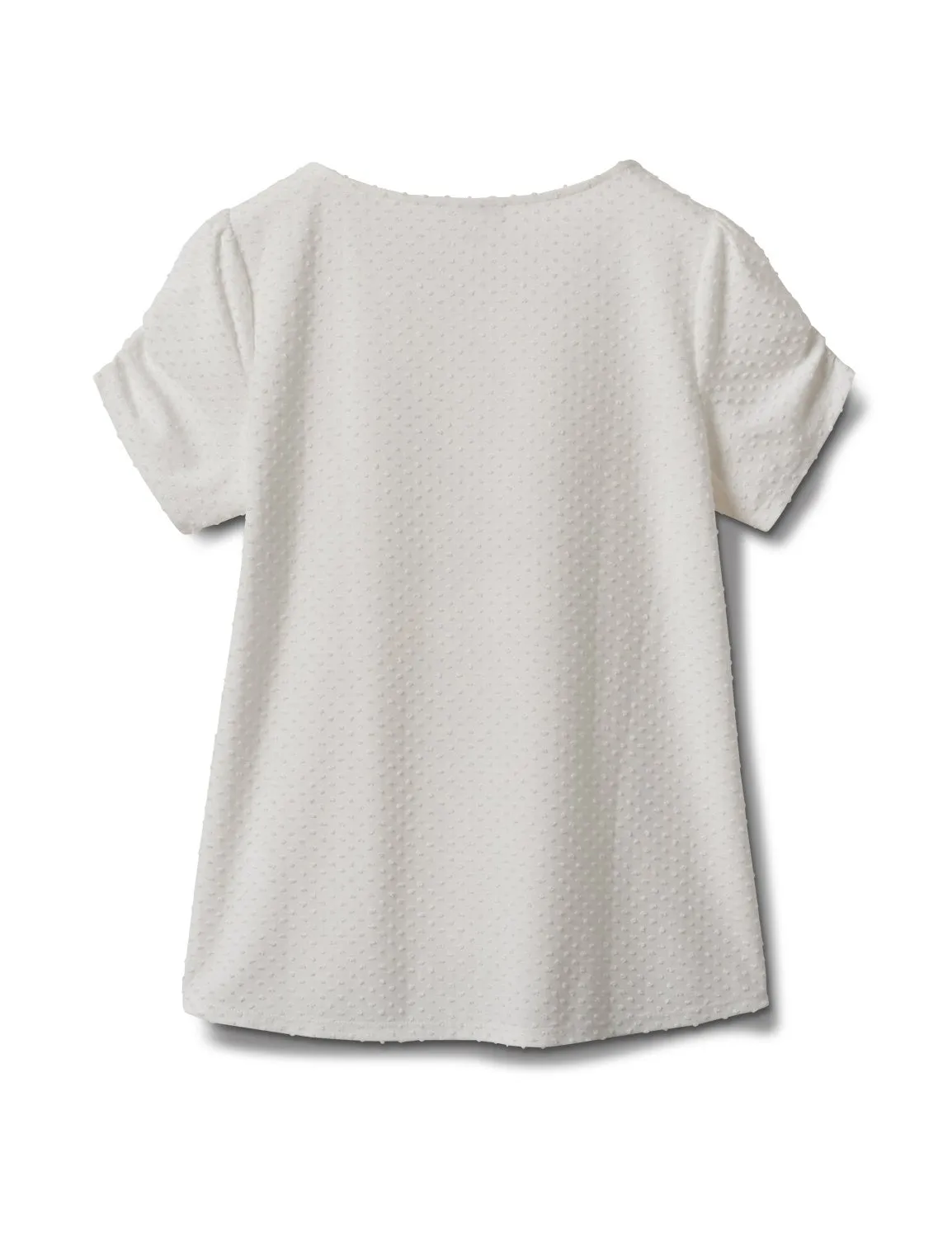 Clip Dot Tie Front Knit Tee