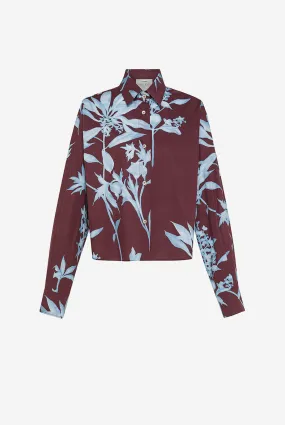 Herbarium Print Popline Boxy Shirt