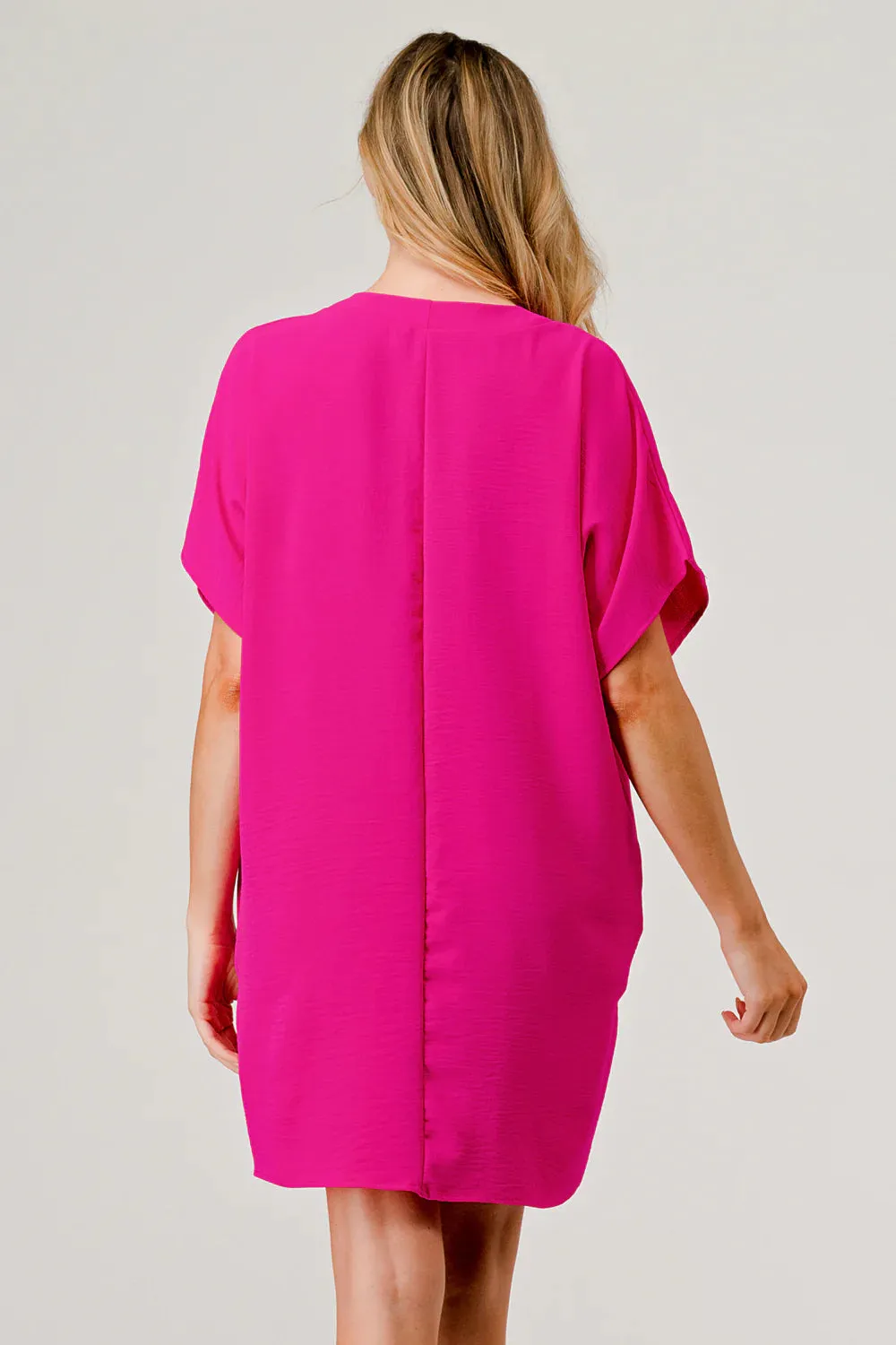 Hot Pink Curvy Shift Dress