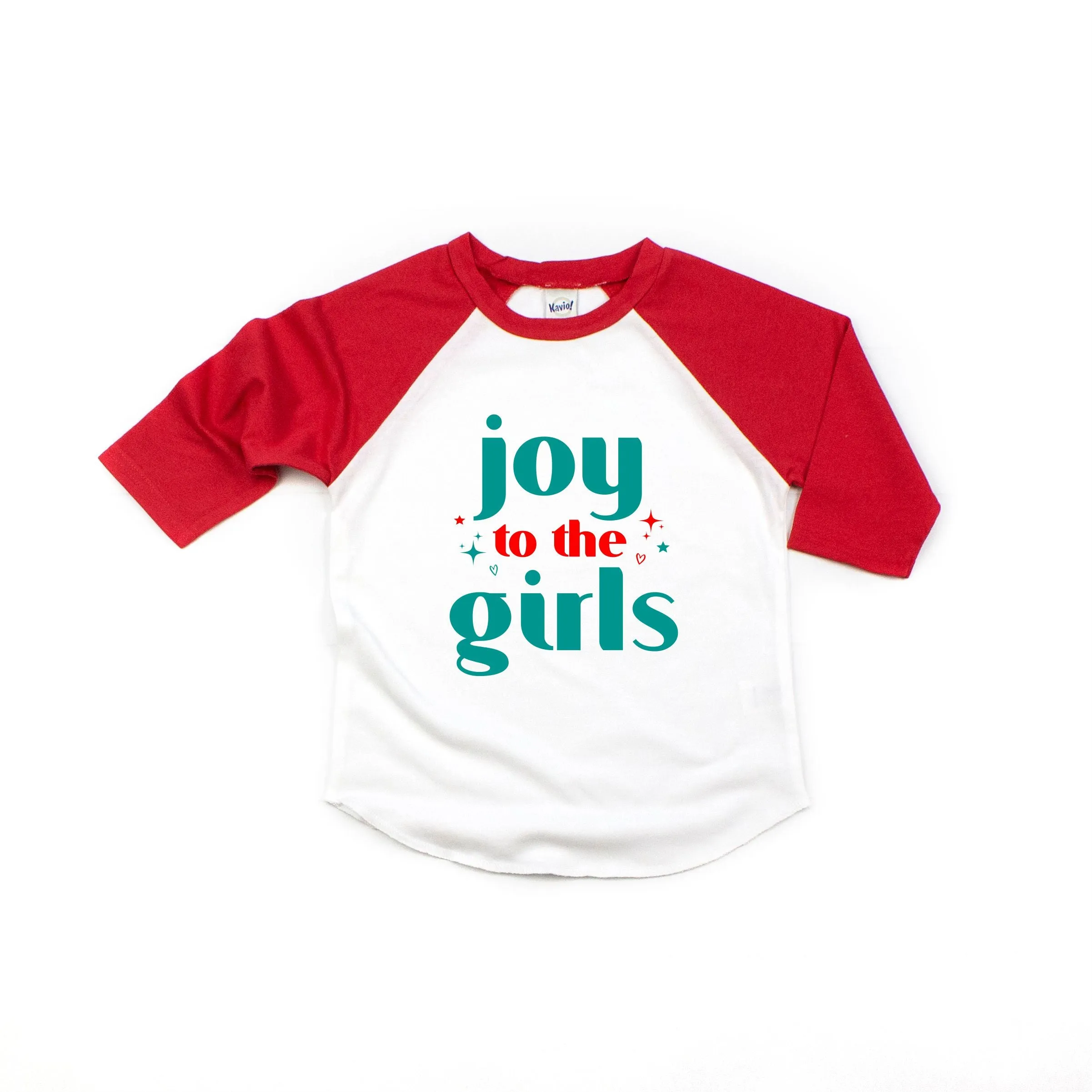 Joy to the Girls | Kids' Red Raglan Tees