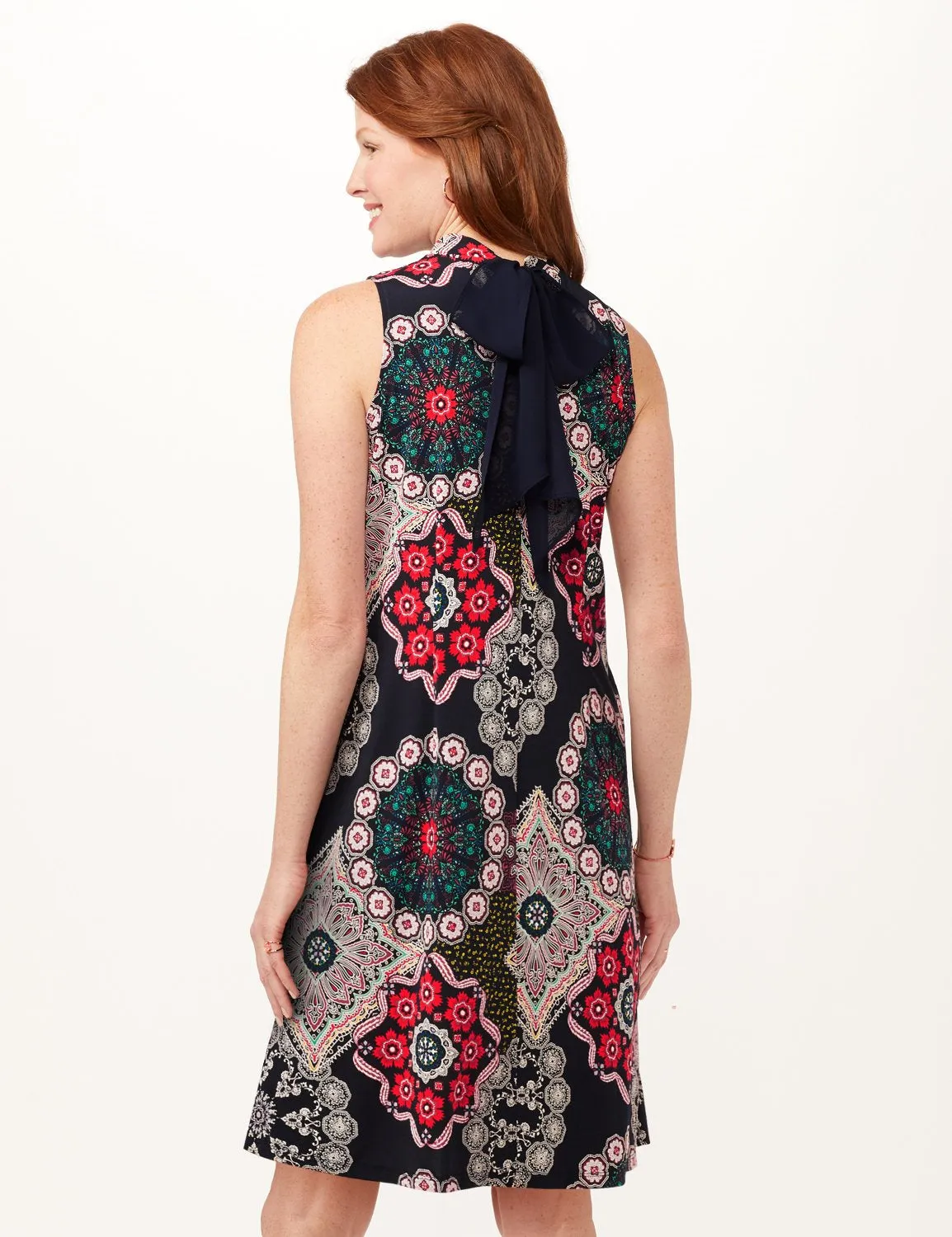 Medallion Puff Print Swing Dress