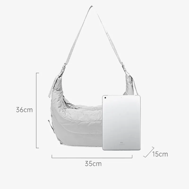 Minimalist Underarm Purse For Women Commuter Soft Oxford Shoulder Bag