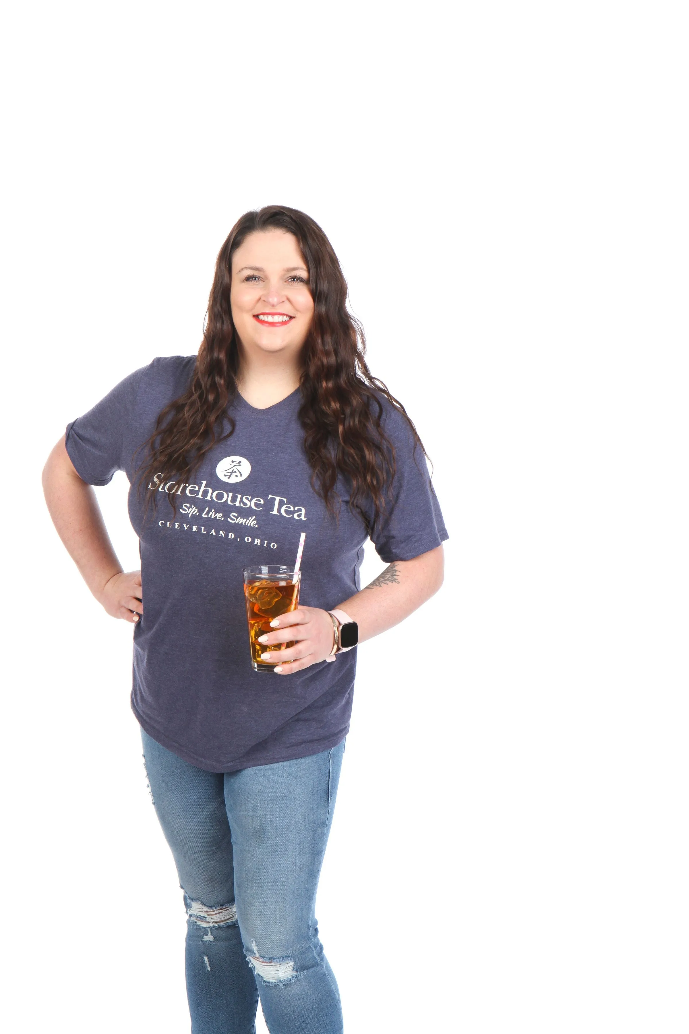Oxford Navy Tea Shirt