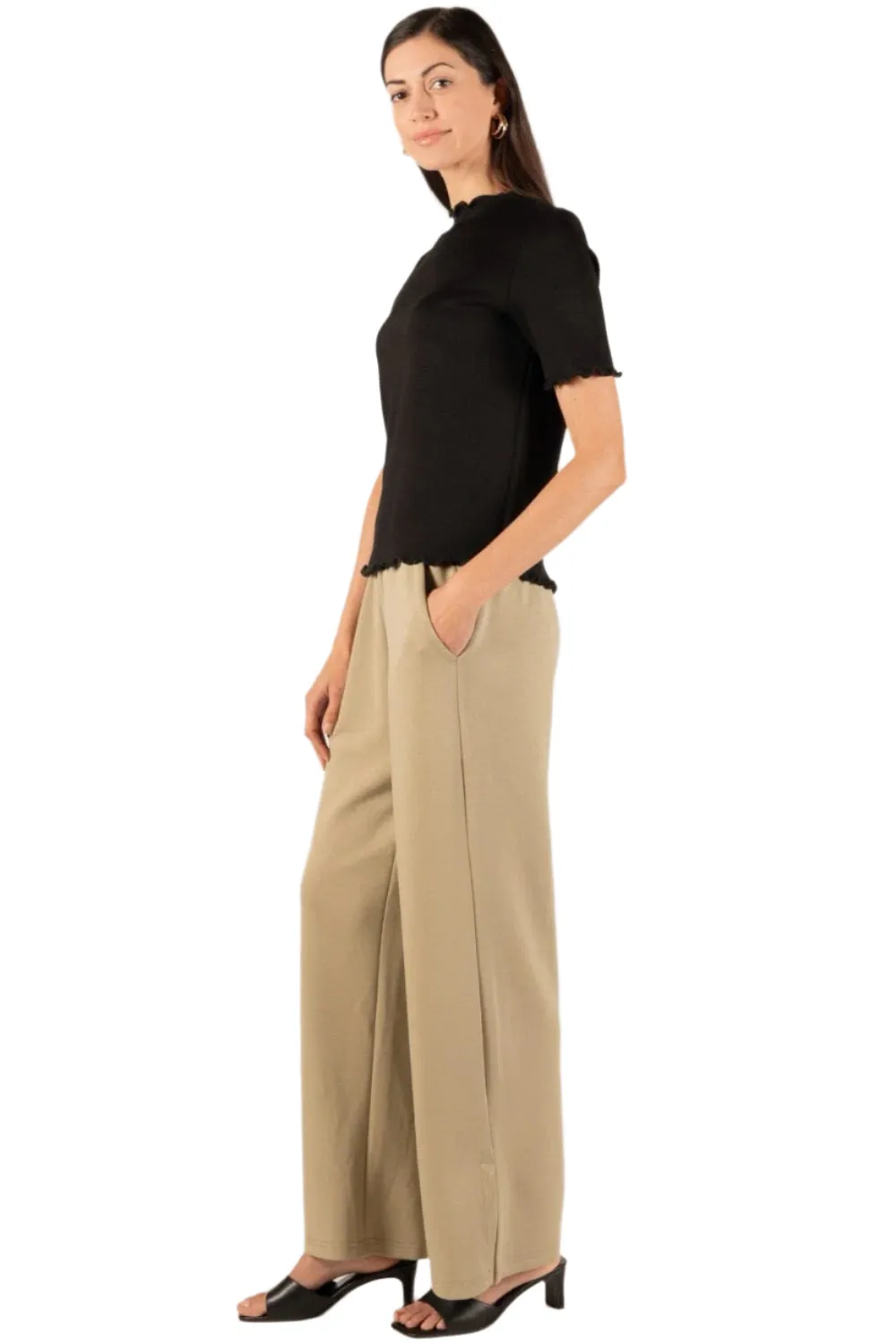 p cill Modal Merrow Edge Mock Neck Top