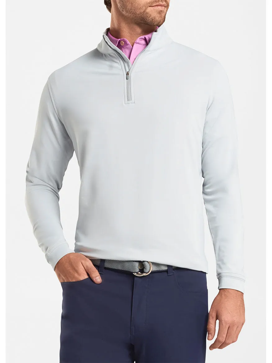 Peter Millar Perth Performance Quarter-Zip in British Grey