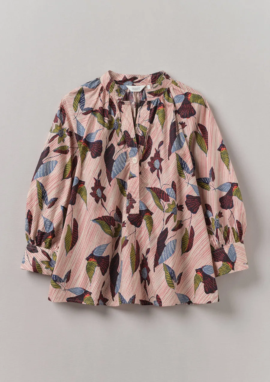 Toast | Catrin Floating Print cotton poplin shirt | Multi
