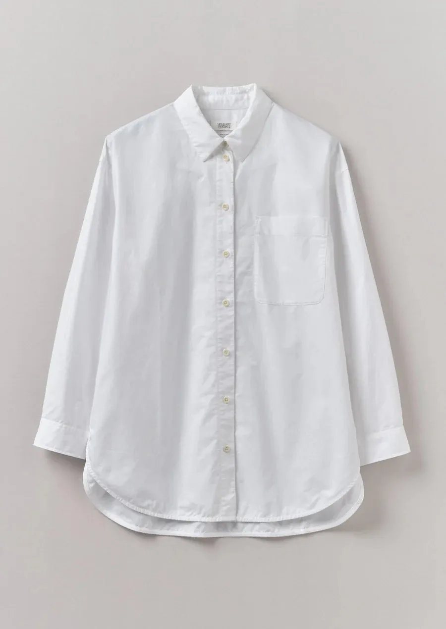Toast | Cotton Oxford oversized long Shirt | White