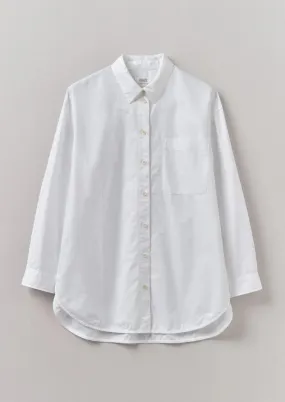 Toast | Cotton Oxford oversized long Shirt | White