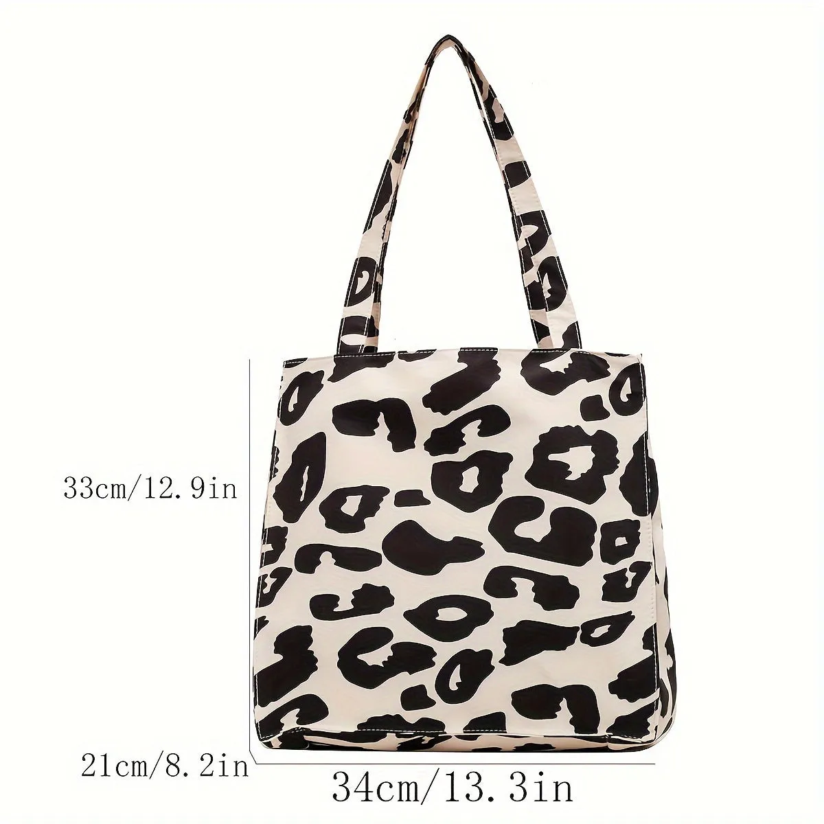 Uakiss Chic Leopard Print Tote Bag for Women - Spacious & Lightweight Oxford Fabric Shoulder Handbag with Phone Pocket, Perfect for Everyday Use