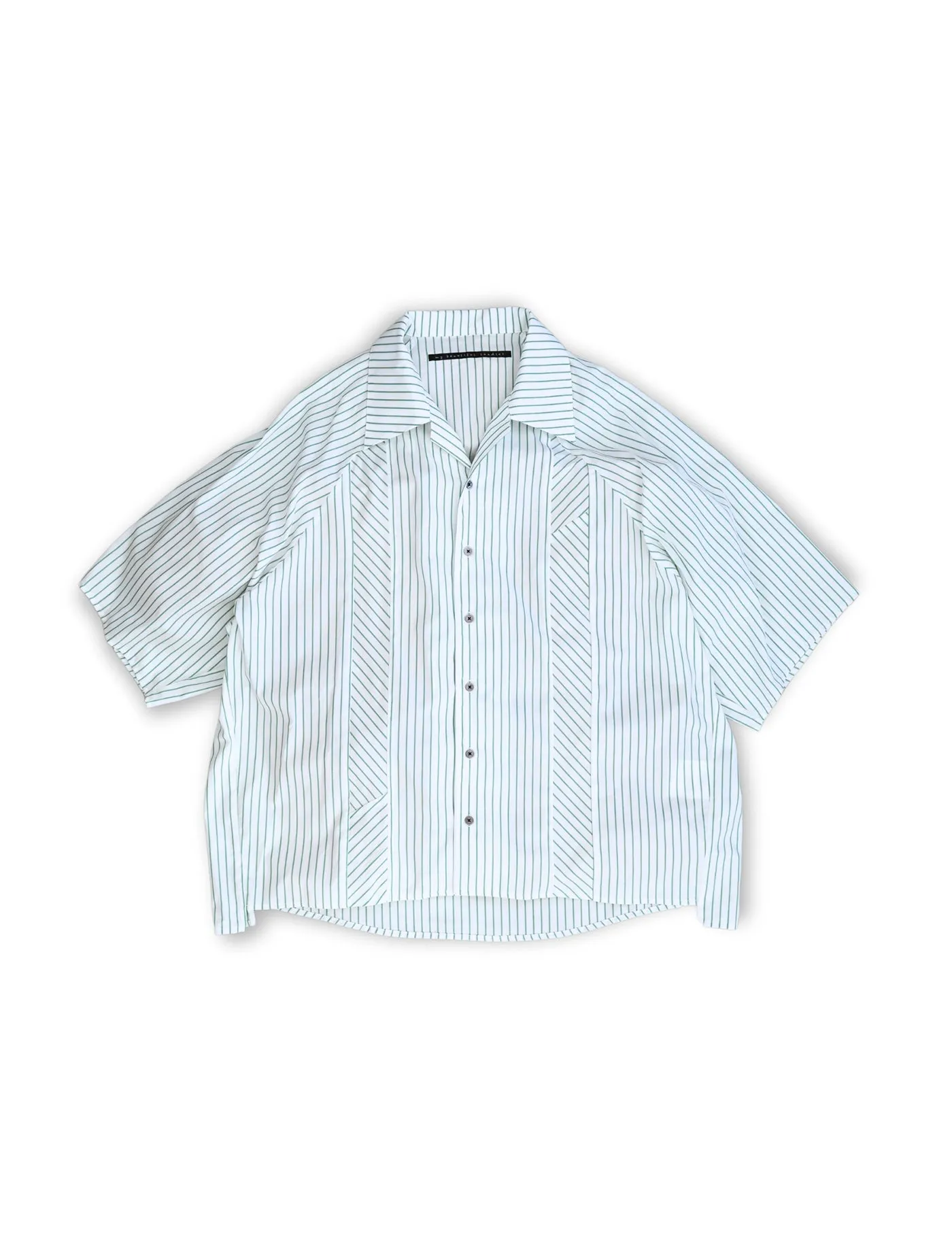 WM09-SH251091 POPLIN STRIPE RAGLAN SHORT SLEEVE SHIRT