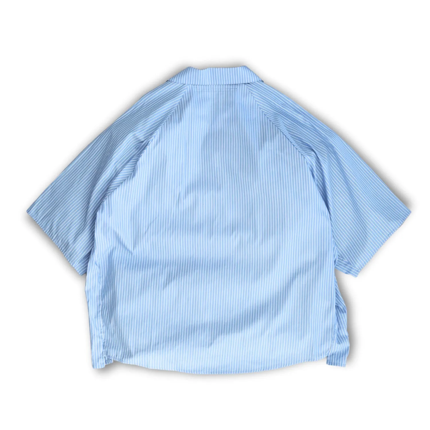 WM09-SH251091 POPLIN STRIPE RAGLAN SHORT SLEEVE SHIRT