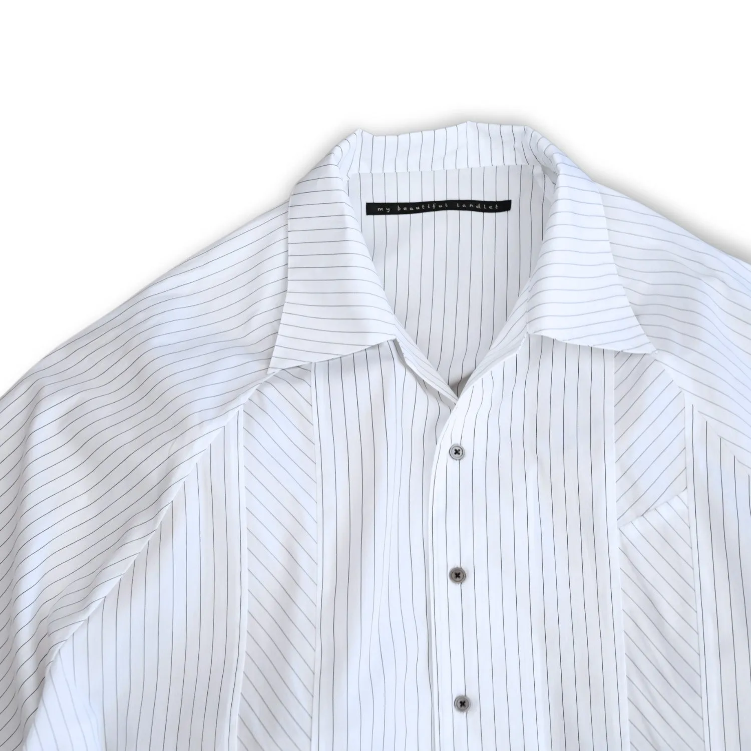 WM09-SH251091 POPLIN STRIPE RAGLAN SHORT SLEEVE SHIRT