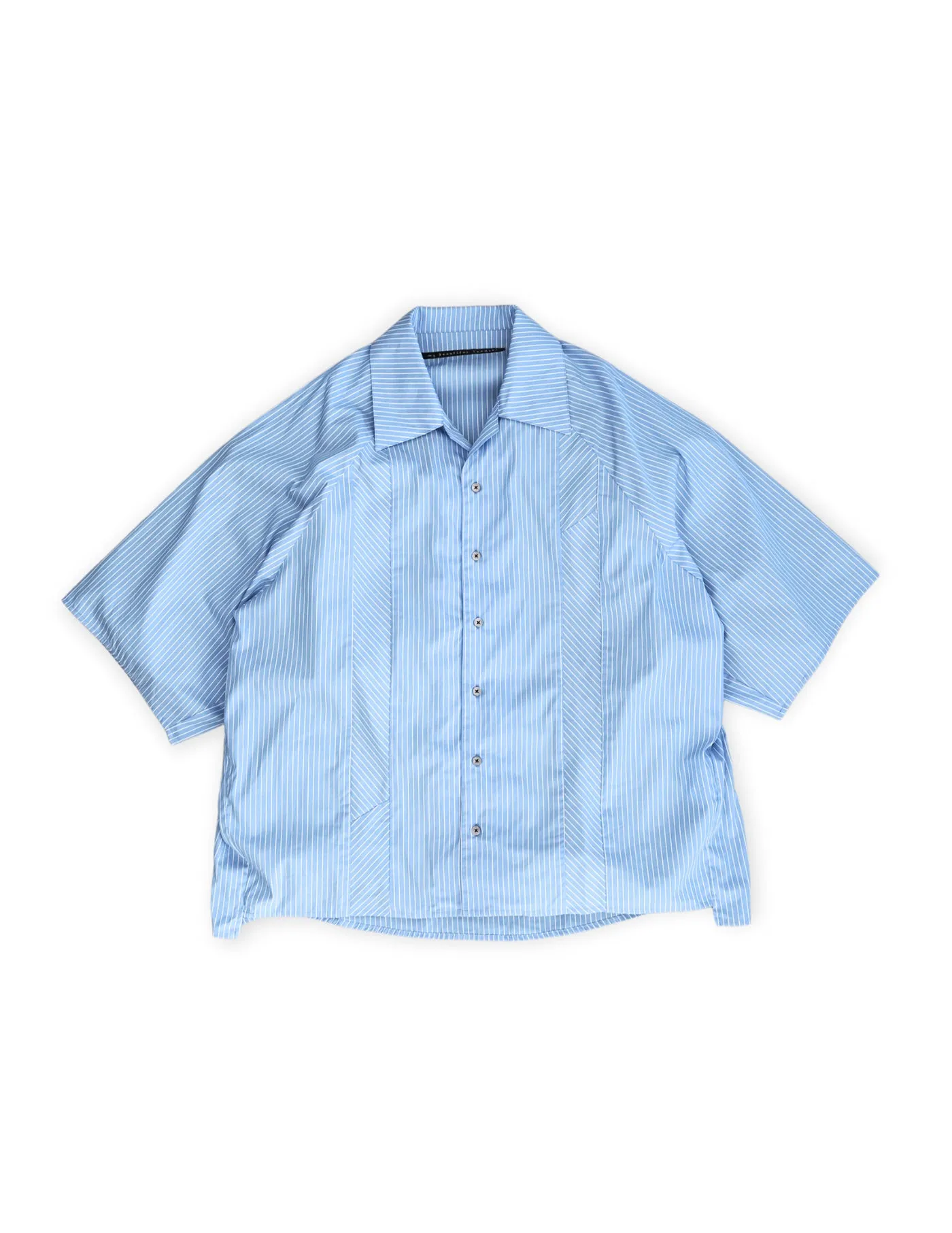 WM09-SH251091 POPLIN STRIPE RAGLAN SHORT SLEEVE SHIRT