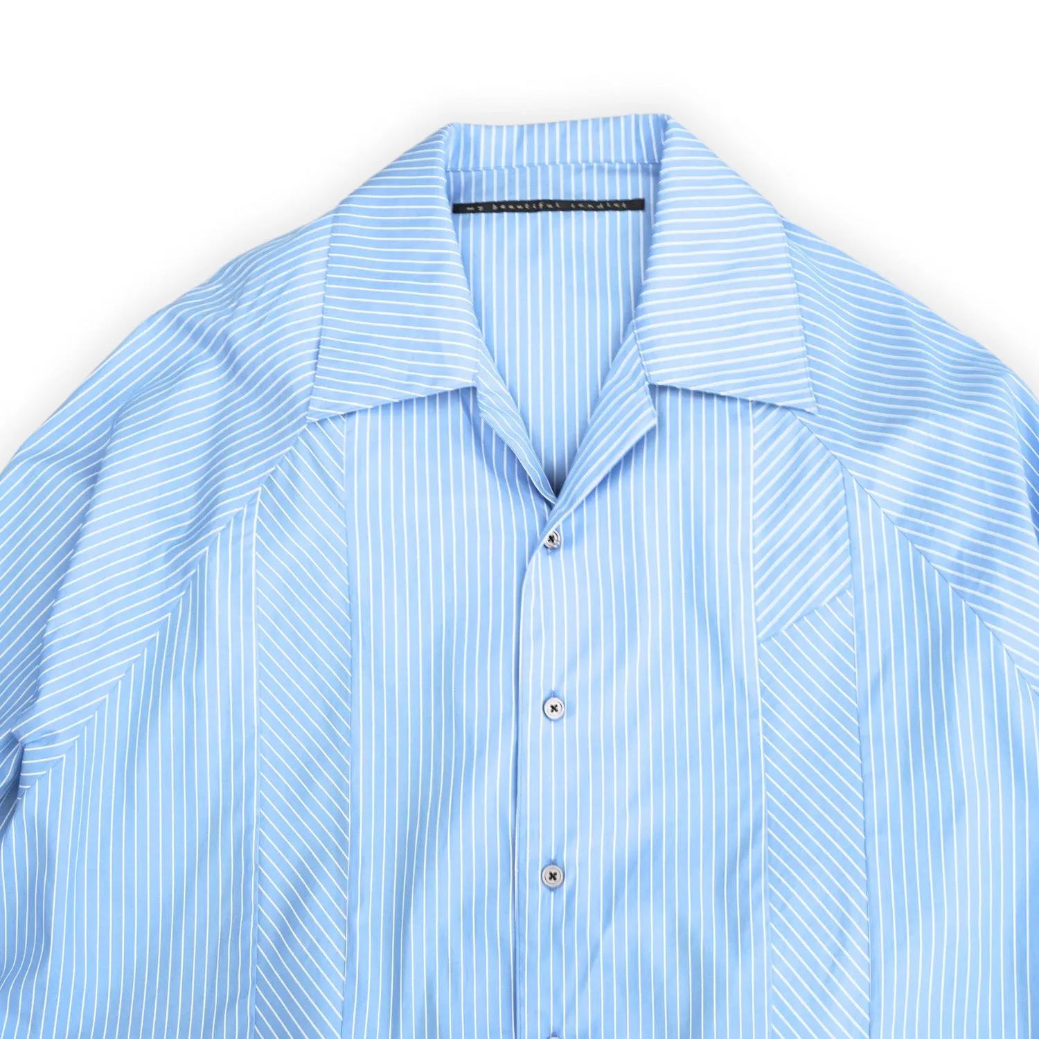 WM09-SH251092 POPLIN STRIPE RAGLAN OVERSIZE SHIRT