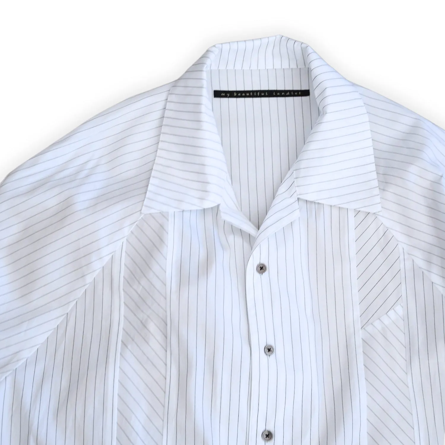 WM09-SH251092 POPLIN STRIPE RAGLAN OVERSIZE SHIRT