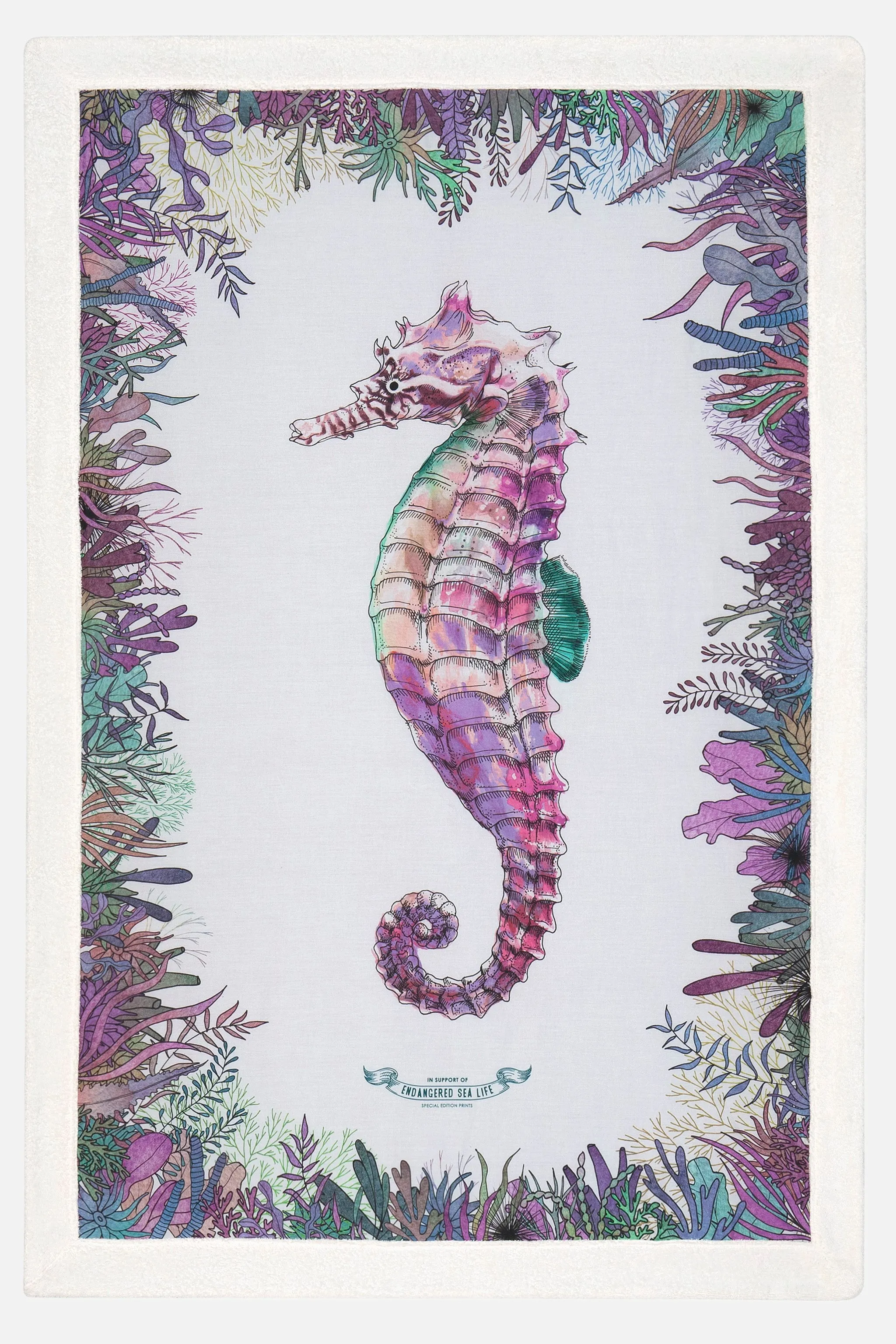 WWF Seahorse Ecru | Signature Beach Towel